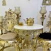 Messing-Teekanne handgefertigt mit elegantem Blumendesign Pfau