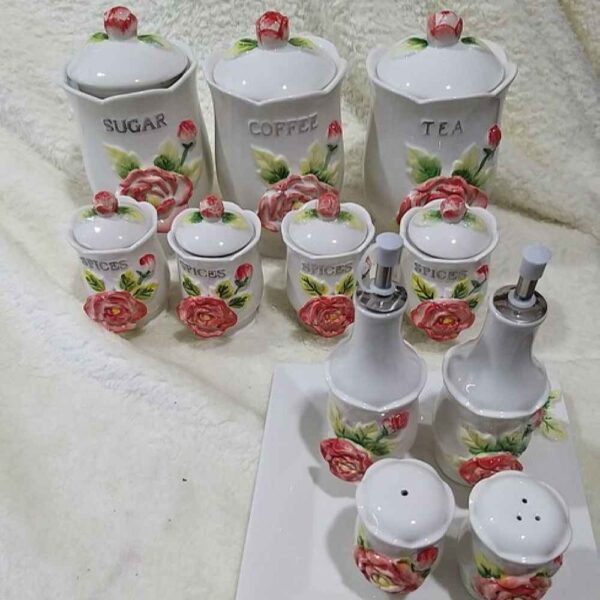 Keramik-Aufbewahrungsglas – Stilvolle Aufbewahrung für Kaffee, Tee & mehr, geprägt Gol Barjasteh