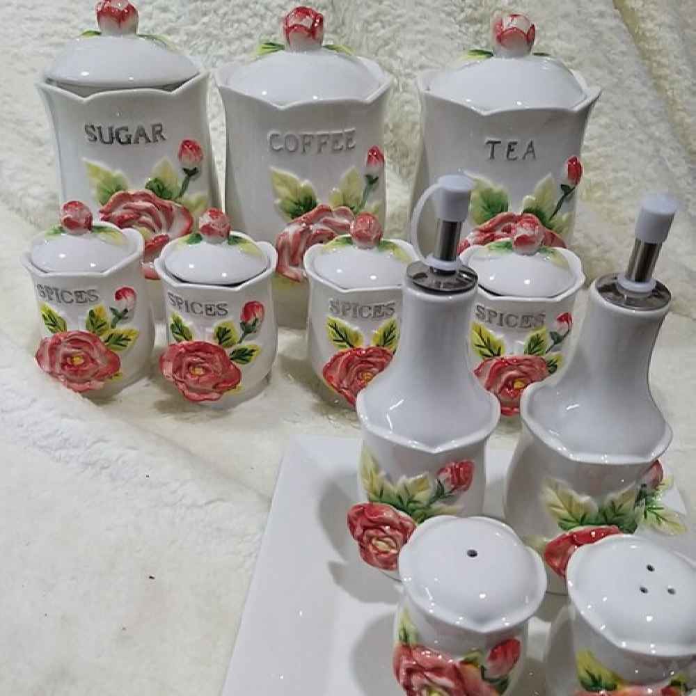 Keramik-Aufbewahrungsglas – Stilvolle Aufbewahrung für Kaffee, Tee & mehr, geprägt Gol Barjasteh