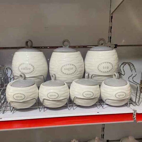 Keramik-Aufbewahrungsglas – Stilvolle Aufbewahrung für Kaffee, Tee & mehr, geprägt Mastaneh