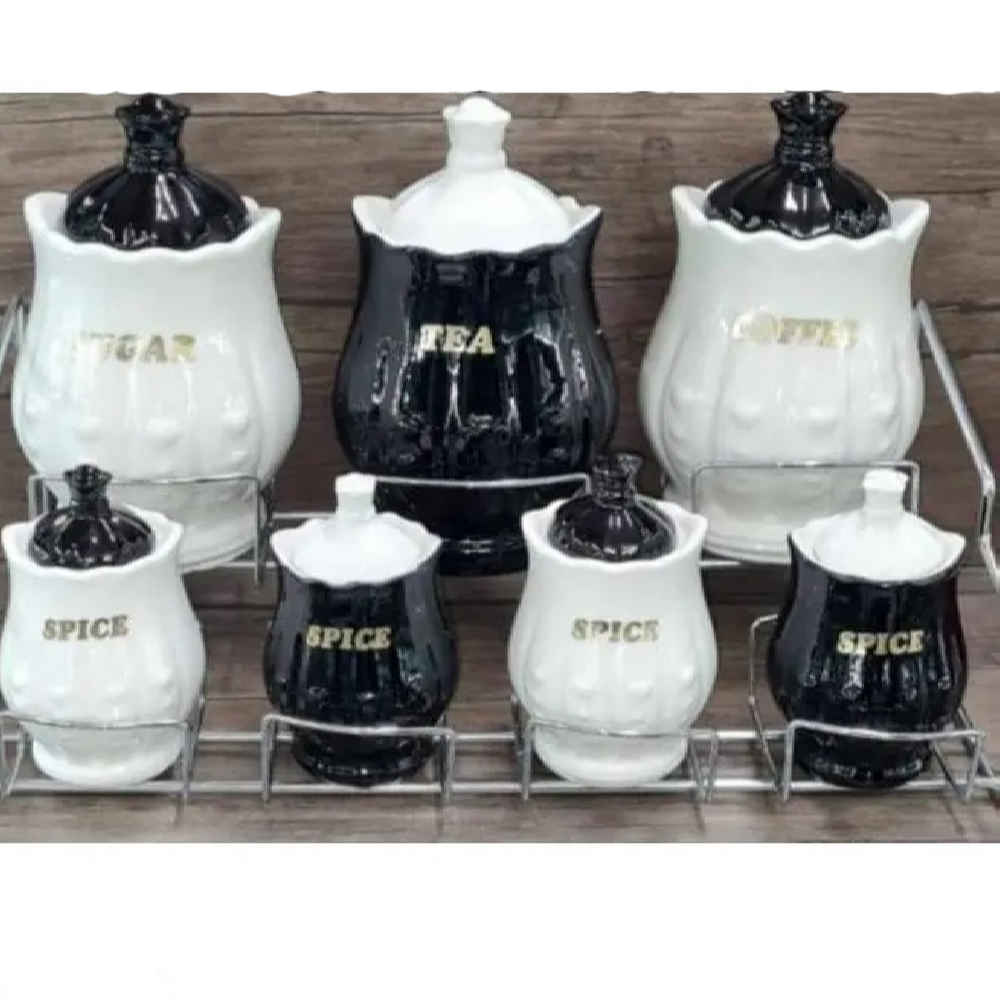 Keramik-Aufbewahrungsglas – Stilvolle Aufbewahrung für Kaffee, Tee & mehr, geprägt Negaran