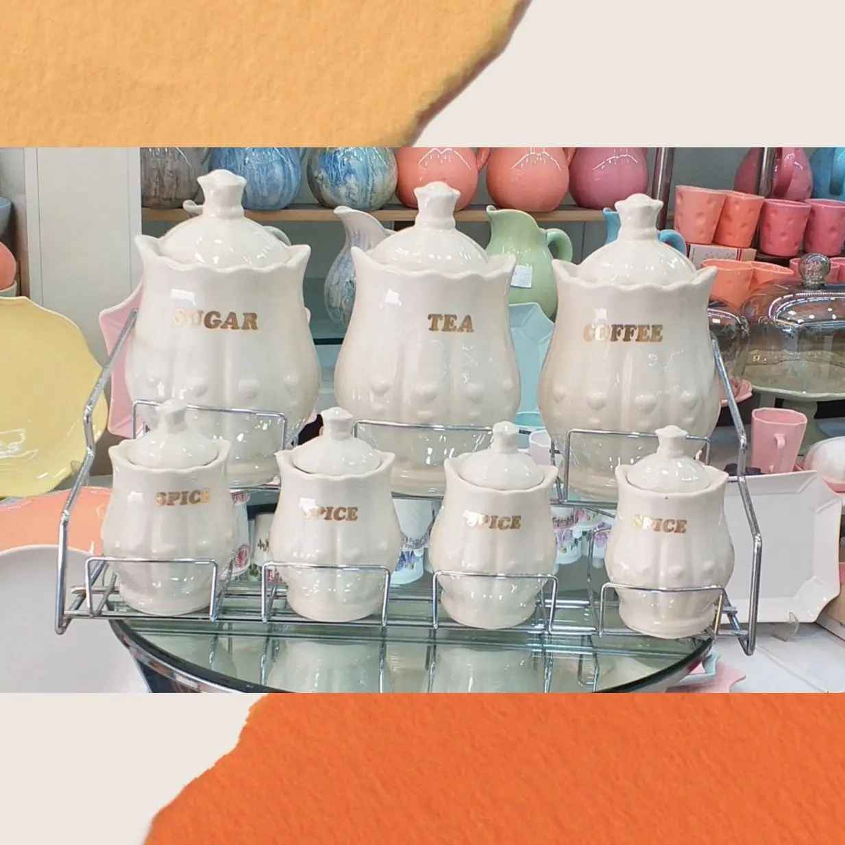 Keramik-Aufbewahrungsglas – Stilvolle Aufbewahrung für Kaffee, Tee & mehr, geprägt Negaran