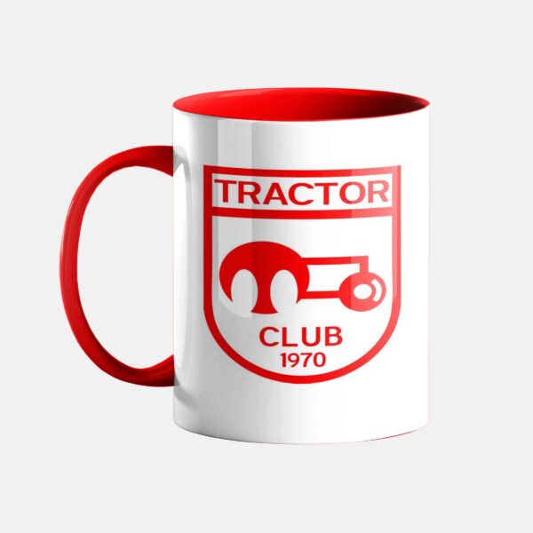 Sportfan-Tasse – Tractor Fußball Club Logo Rot & Weiß