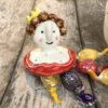Keramische Zuckerschale mit Deckel - Künstlerischer Stil Puppen Königin
