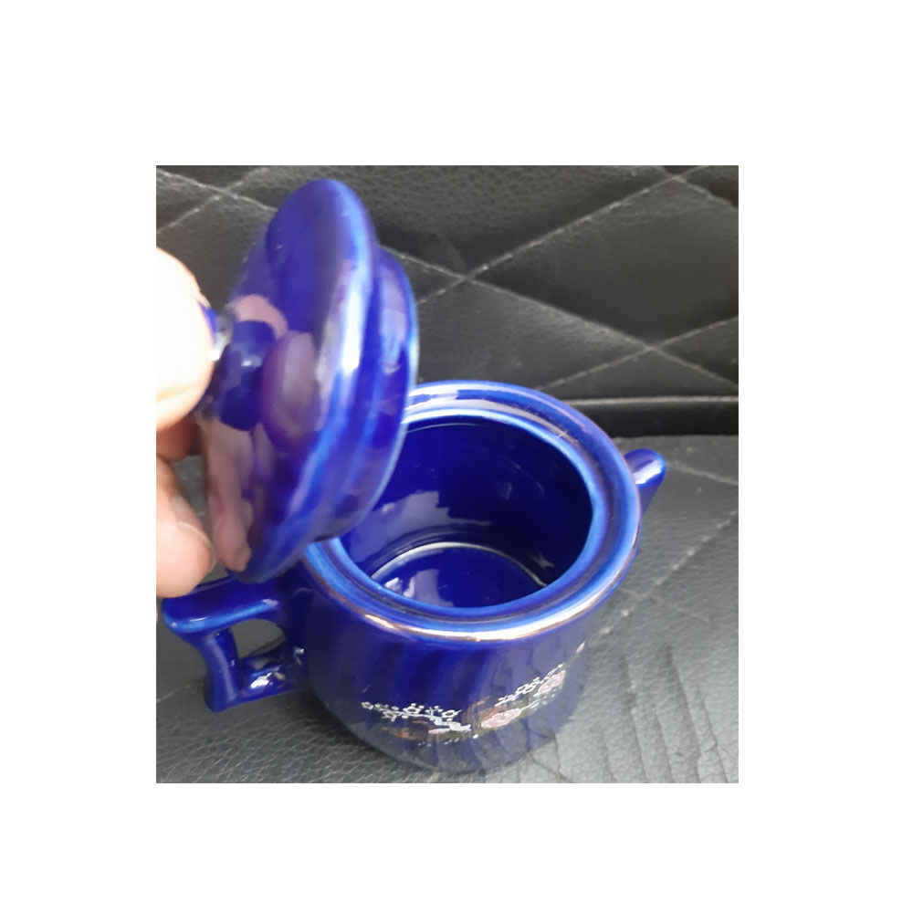 Keramische Zuckerschale mit Deckel – Künstlerischer Stil Gol & Morgh