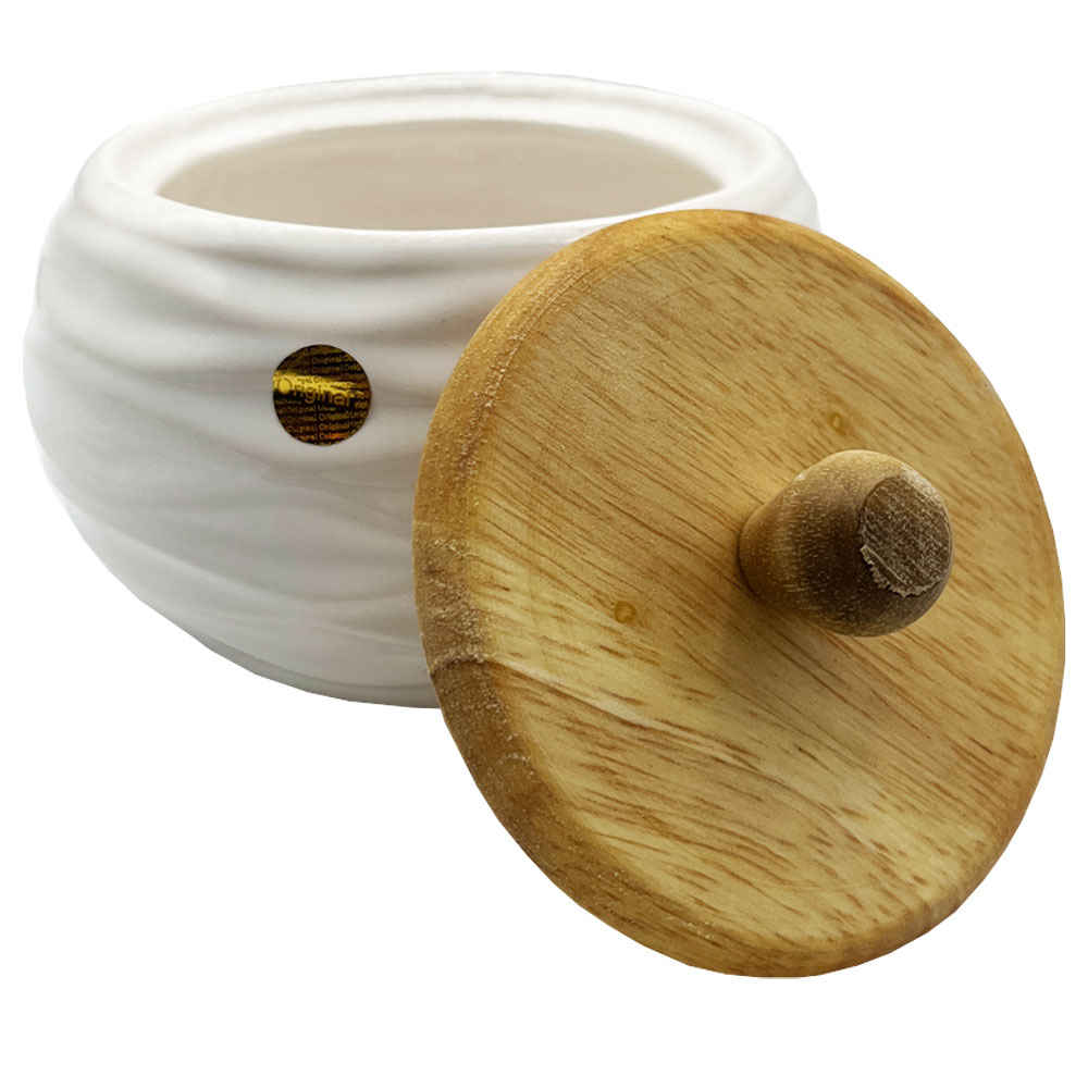 Keramische Zuckerschale mit Deckel – Künstlerischer Stil Almas