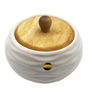 Keramische Zuckerschale mit Deckel – Künstlerischer Stil Almas
