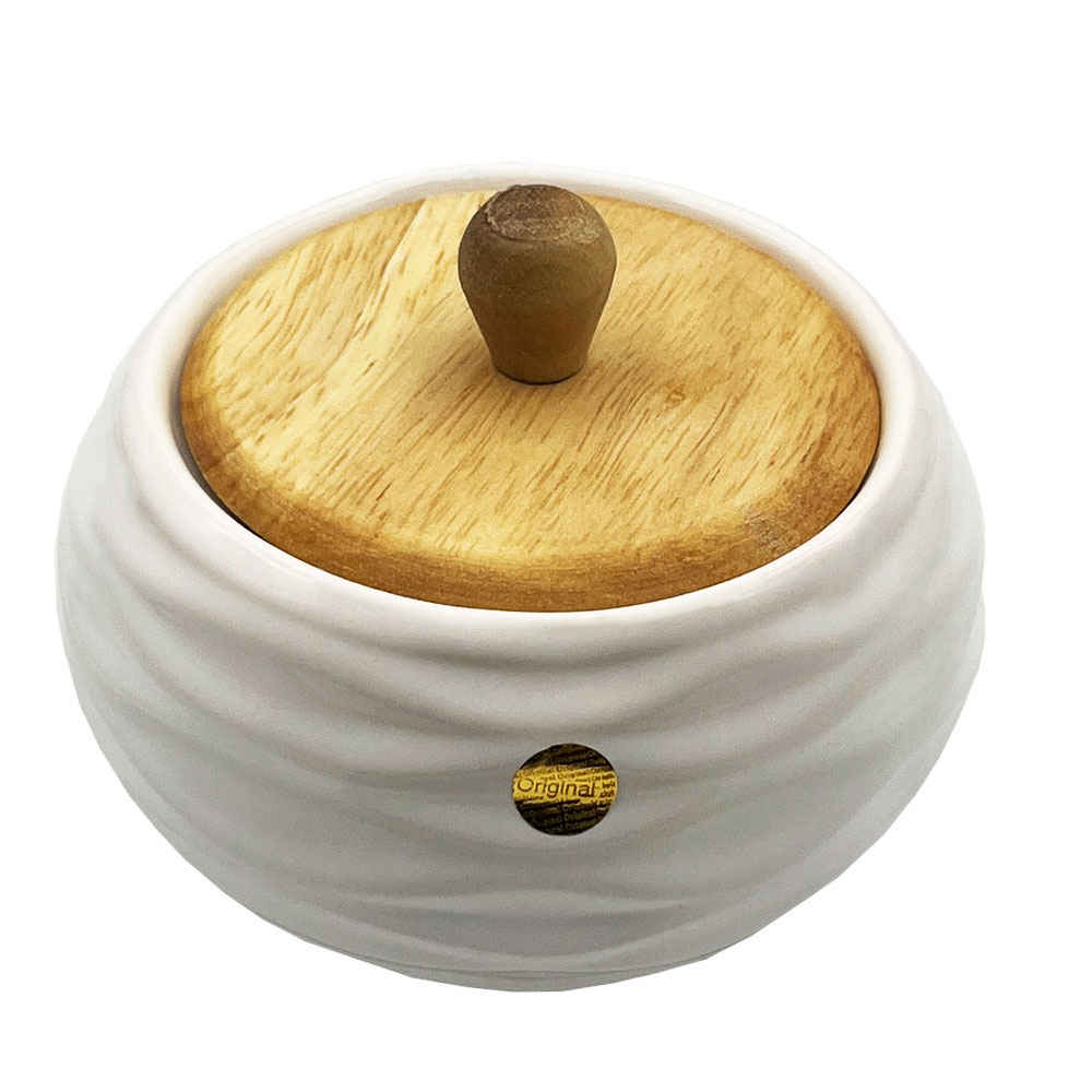 Keramische Zuckerschale mit Deckel - Künstlerischer Stil Almas