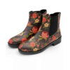 Graffiti-Druck Chelsea-Stiefel – Synthetisches Leder mit Blumen Design