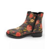 Graffiti-Druck Chelsea-Stiefel – Synthetisches Leder mit Blumen Design