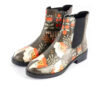 Graffiti-Druck Chelsea-Stiefel – Synthetisches Leder mit Blumenmuster