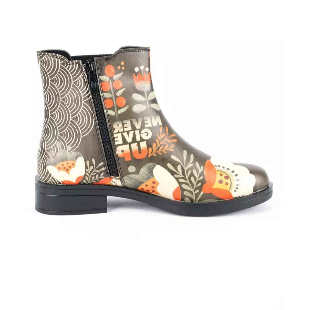 Graffiti-Druck Chelsea-Stiefel – Synthetisches Leder mit Blumenmuster
