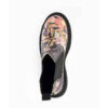 Graffiti-Druck Chelsea-Stiefel – Synthetisches Leder mit Blumen Design