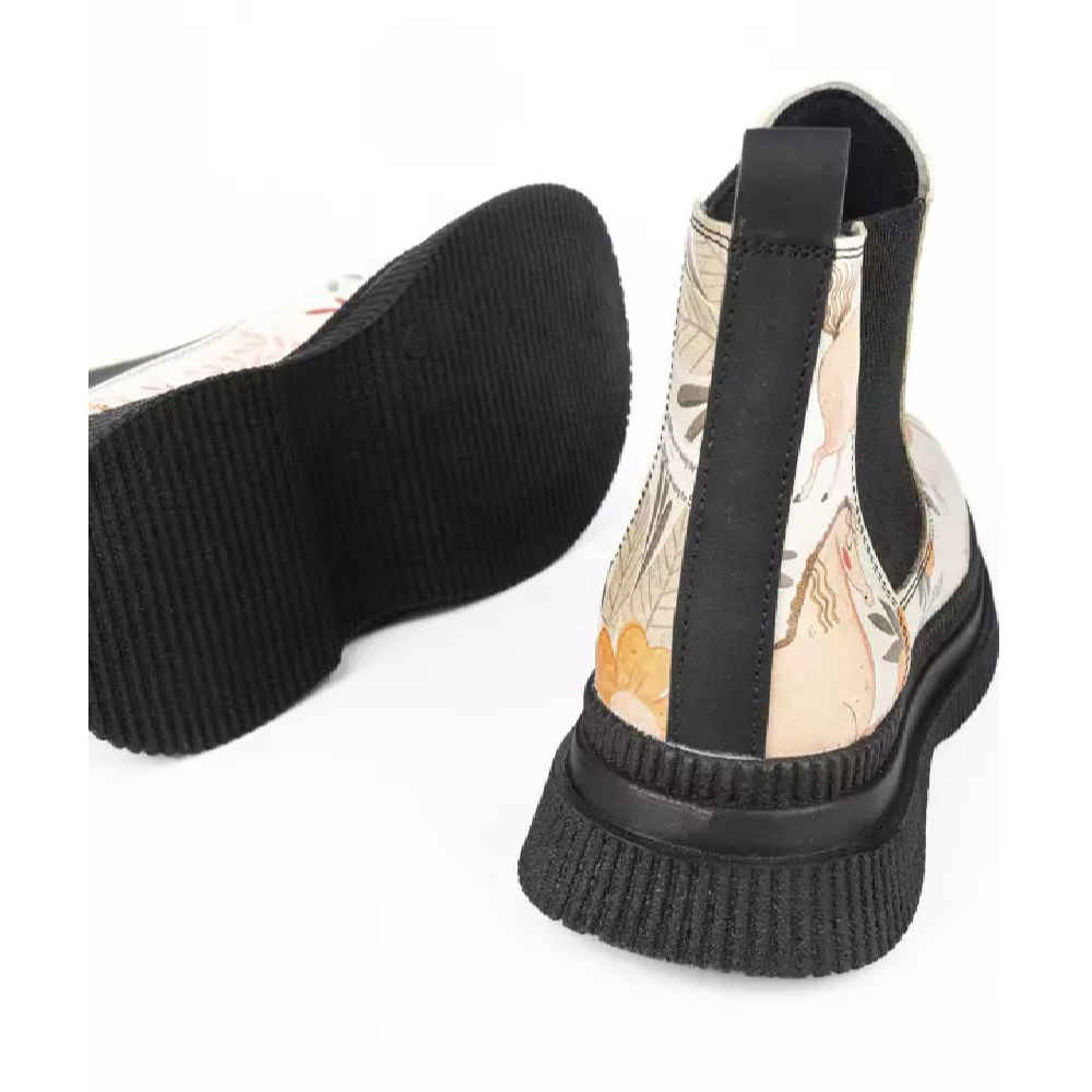 Graffiti-Druck Chelsea-Stiefel – Synthetisches Leder mit Pferdemuster