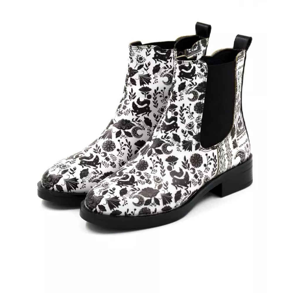 Graffiti-Druck Chelsea-Stiefel – Synthetisches Leder mit Reißverschluss