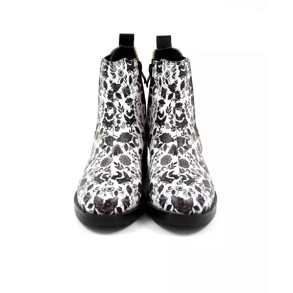 Graffiti-Druck Chelsea-Stiefel – Synthetisches Leder mit Reißverschluss