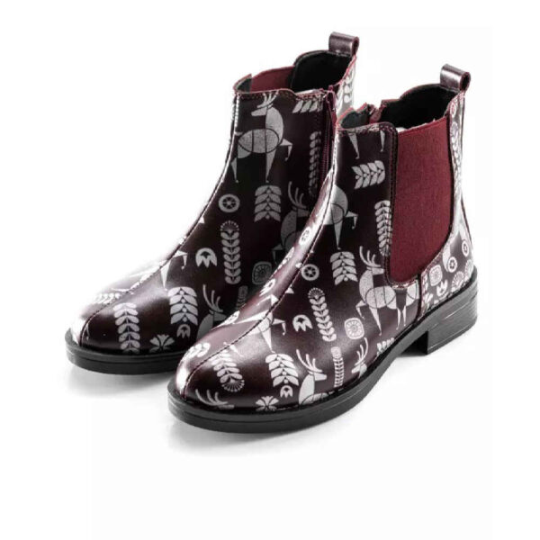 Graffiti-Druck Chelsea-Stiefel – Synthetisches Leder mit Hirschmuster