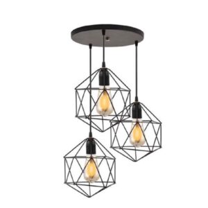 Metall Cluster Pendelleuchte mit Metall Käfig Schirm Flush Mount