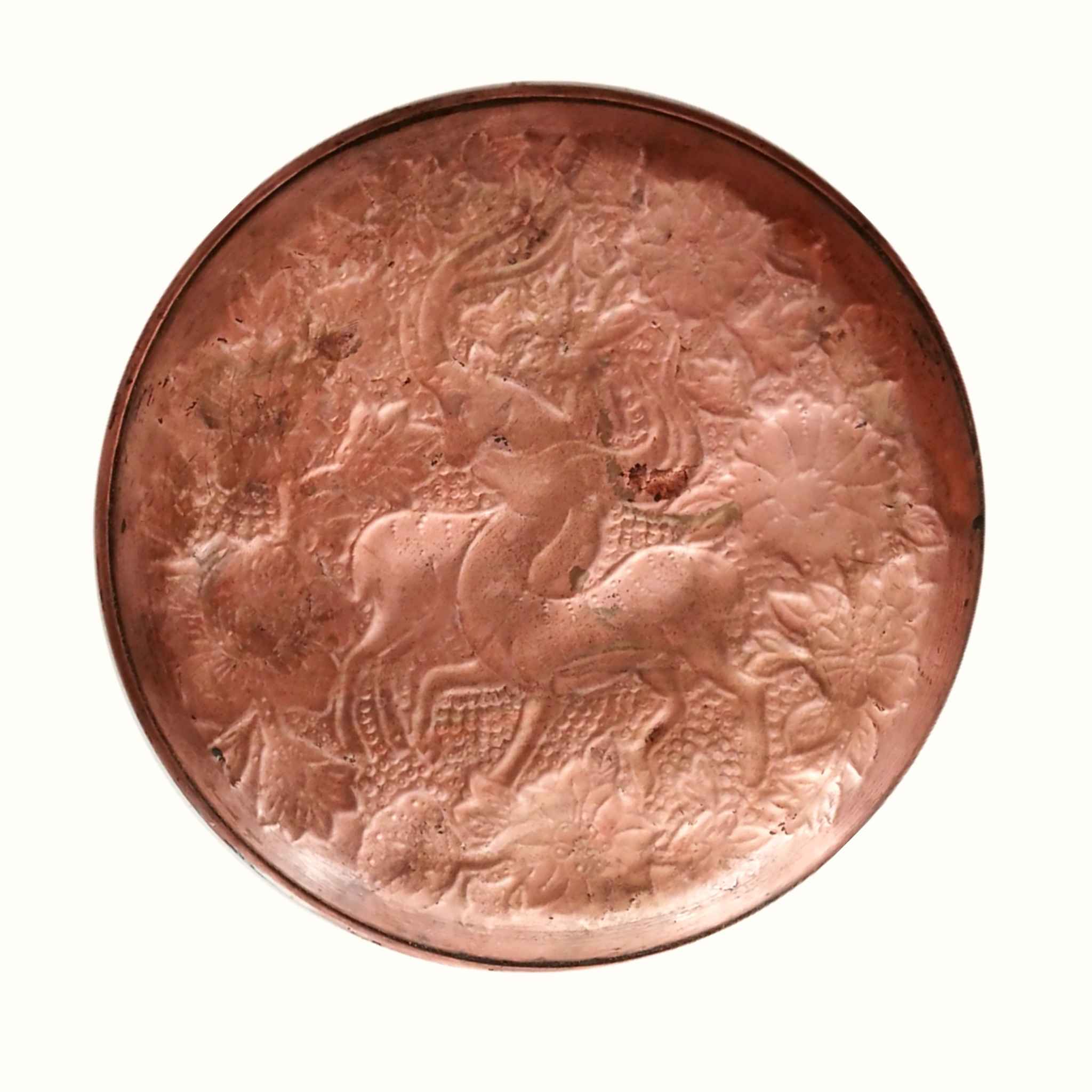 Persischer dekorativer Kupferteller graviert künstlerisch