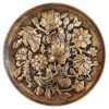 Persischer dekorativer Kupferteller graviert mit Blumenmotiven