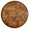 Persischer dekorativer Kupferteller graviert mit Blumenmotiven