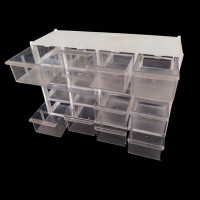 Kunststoff-Schubladenbox mit 16 Fächern & 4 Reihen