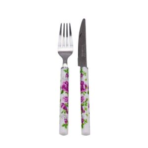 Gabel- und Messer-Besteck Set mit Keramikgriff, Modell Bahar