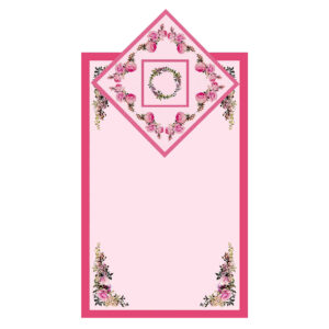 Islamische Gebetsmatte Rosa Samt-Sajadah mit Vintage-Blumendesign