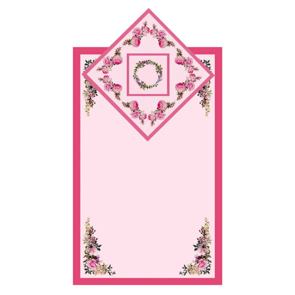 Islamische Gebetsmatte Rosa Samt-Sajadah mit Vintage-Blumendesign