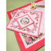 Islamische Gebetsmatte Rosa Samt-Sajadah mit Vintage-Blumendesign
