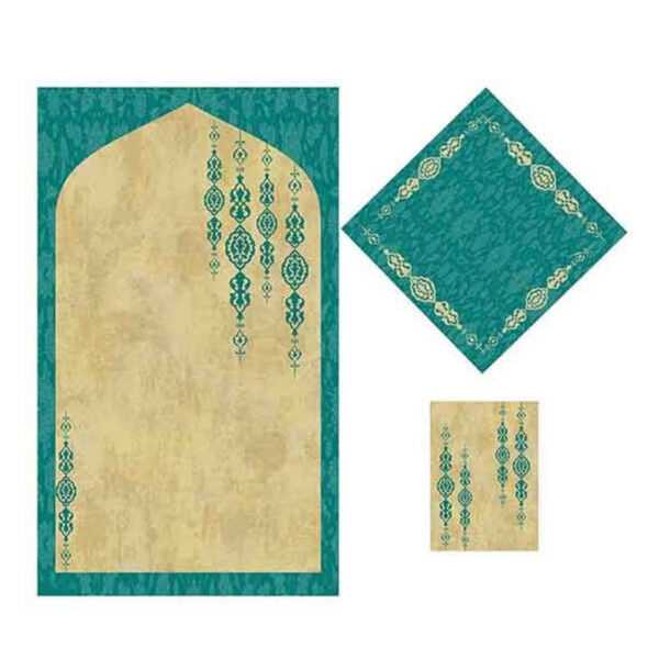 Islamische Gebetsmatte Samt-Sajadah Leichtgewicht mit Eslimi-Design