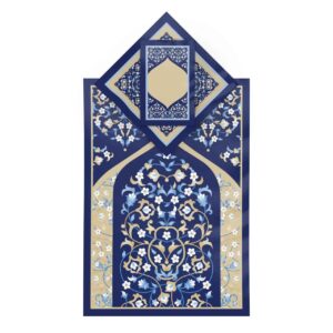Islamische Gebetsmatte Samt-Sajadah Leichtgewicht mit Blumenmuster