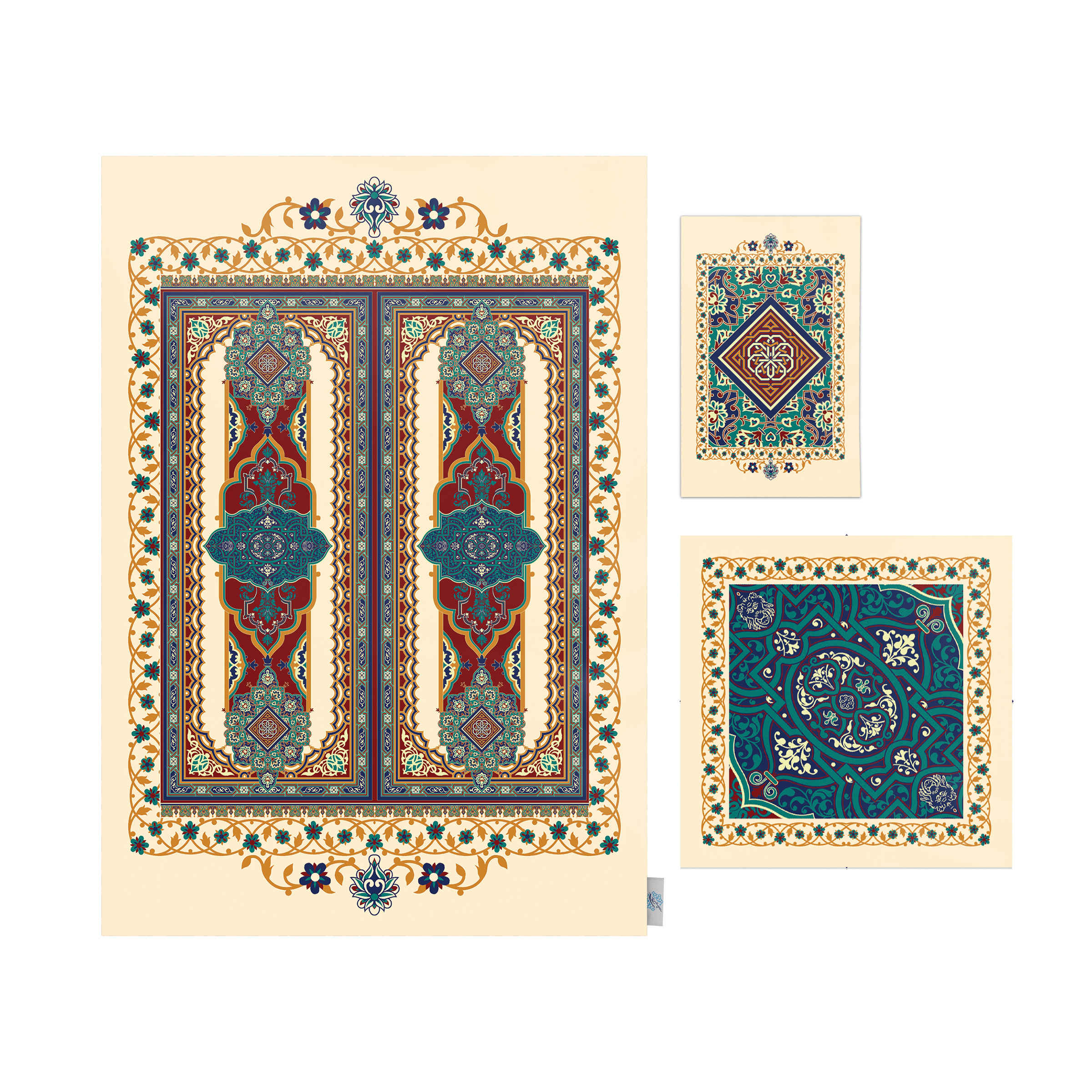 Islamische Gebetsmatte Samt-Sajadah Leichtgewicht mit islamischem Thema