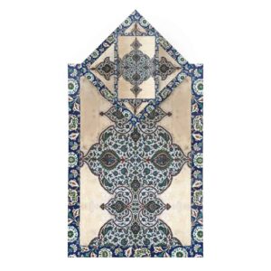 Islamische Gebetsmatte Samt-Sajadah mit Eslimi-Design Modell Negar
