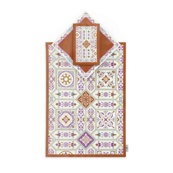 Islamische Gebetsmatte Samt-Sajadah mit minimalistischem Blumendesign