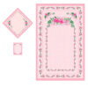 Islamische Gebetsmatte Samt-Sajadah mit rosa Blumendesign