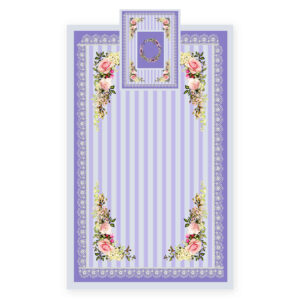 Islamische Gebetsmatte Samt-Sajadah mit Vintage-Blumenmuster