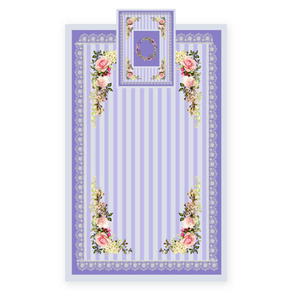 Islamische Gebetsmatte Samt-Sajadah mit Vintage-Blumenmuster