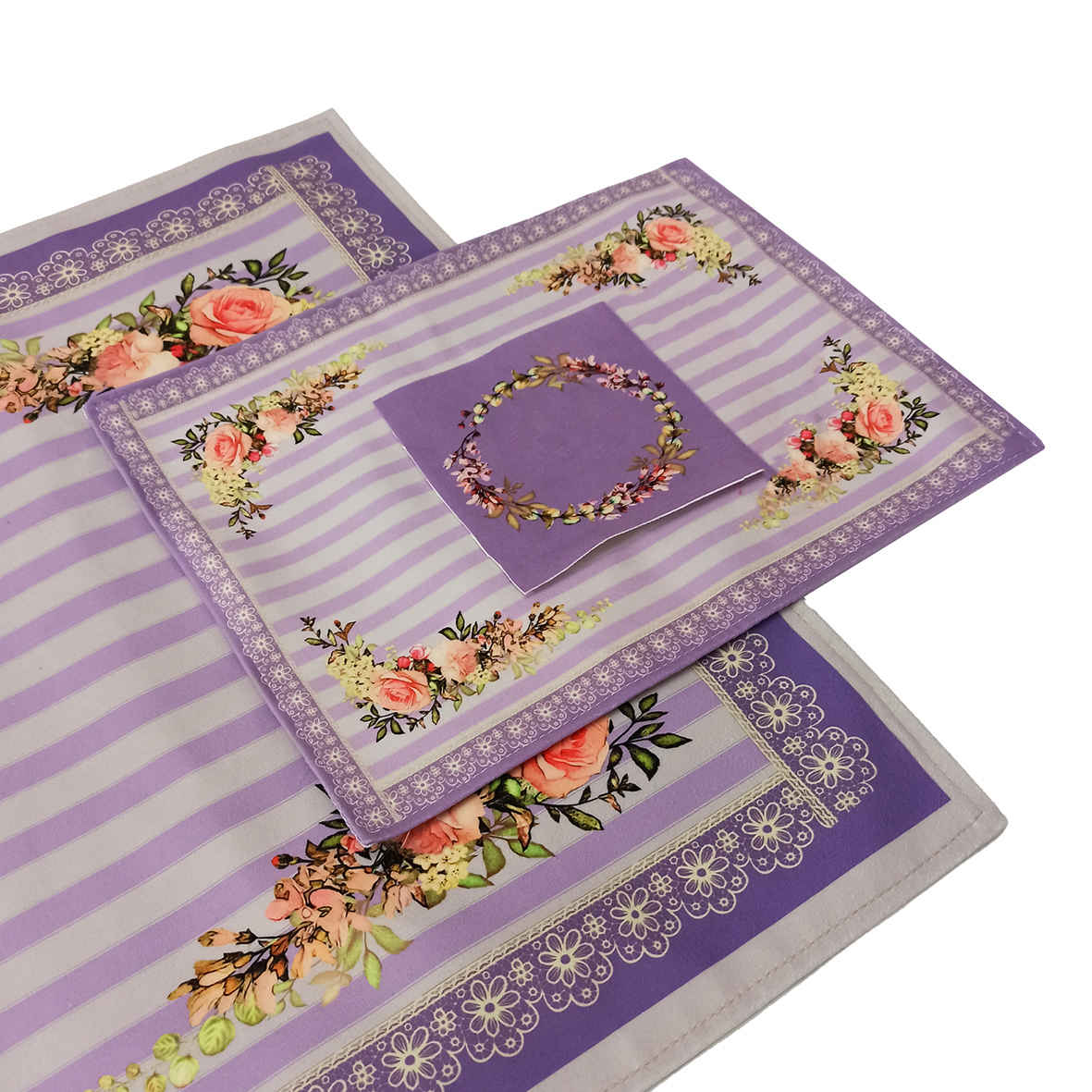 Islamische Gebetsmatte Samt-Sajadah mit Vintage-Blumenmuster