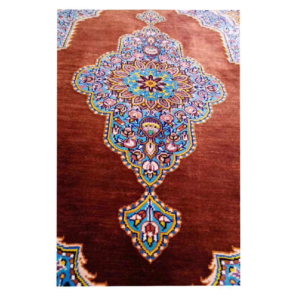 Authentischer iranischer Gebetsteppich aus Seide, handgeknüpft & luxuriöser Sajada