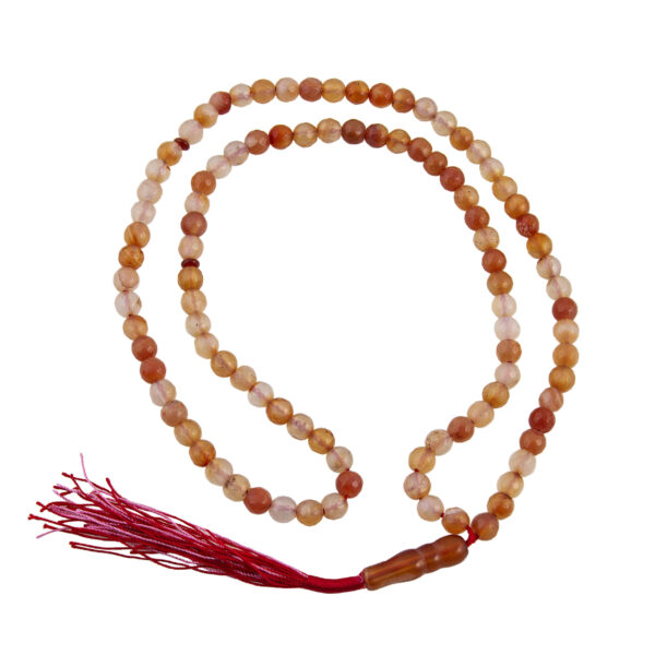 Islamischer Achat-Rosenkranz mit 101 Gebetsperlen Tasbih Orange