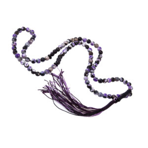 Islamischer Achat-Rosenkranz mit 101 Gebetsperlen Tasbih Lila