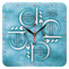 Uhr mit islamischem Design und 4 Qul Sure Kalligrafie im Druckstil