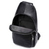 Leder Schultertasche - Schwarze Farbe