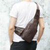 Leder Schultertasche - Mit Seitentaschen