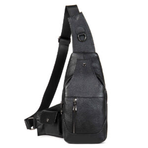 Leder Schultertasche – Mit Seitentaschen