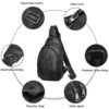 Leder Schultertasche - Mit Polyester-Baumwoll-Innenfutter