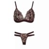 Lingerie-Set BH & Tanga für Damen im schicken Blumenmuster