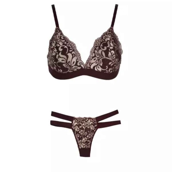 Lingerie-Set BH & Tanga für Damen im schicken Blumenmuster