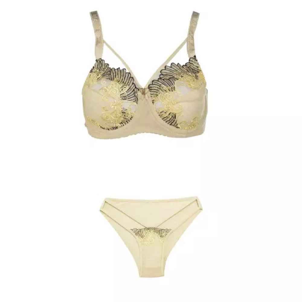 Lingerie-Set Spitzen-BH & Tanga bestickt mit verstellbarem Träger